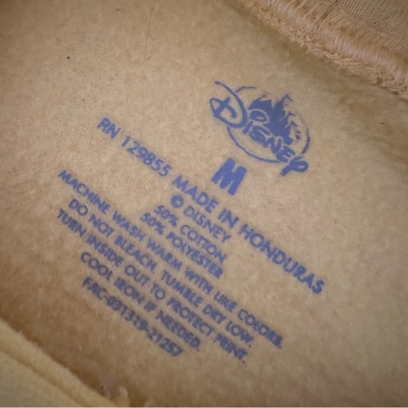 Walt Disney World Retro Stack Distressed Yellow Sweatshirt Hoodie, Medium - Picture 4 of 4